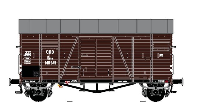 Ep3, Oppeln Gms OBB Güterwagen (Blechdach) Gms 140 545