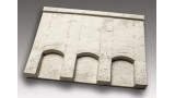 "Beton"- Steunmuur met 3 lage arkaden, 132x100 mm