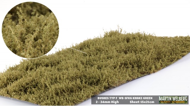Struiken type F Khaki groen - 21x15cm