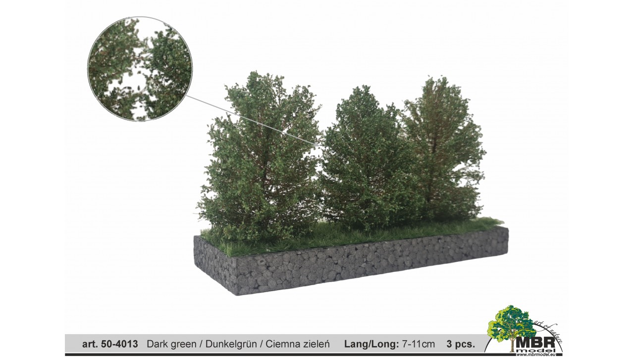 Hoge struiken donkergroen, 7-11cm, 3 stuks
