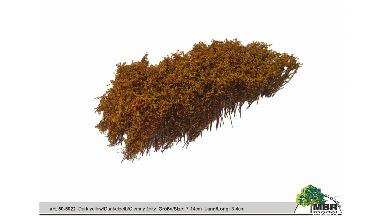 Struikgewas donkergeel, lengte 3-4cm, 7x14cm
