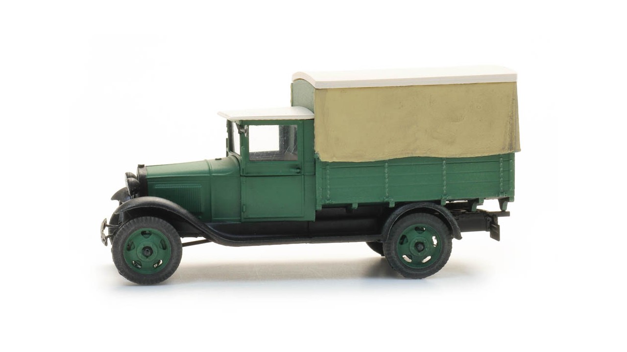 Ford Model AA met huif, groen