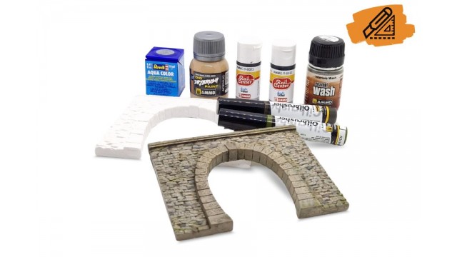 Tunnelportaal schilderen, washes & drybrush
