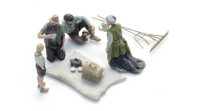 Middagpauze op het land (4x)