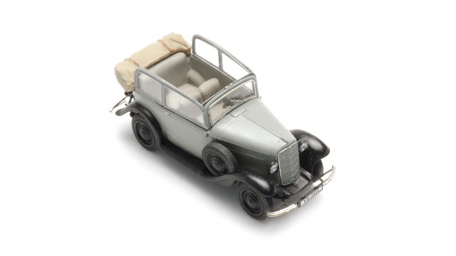 Opel P4 kap omlaag, grijs