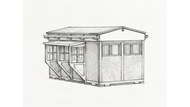 Betonnen prefab gebouw - Loket