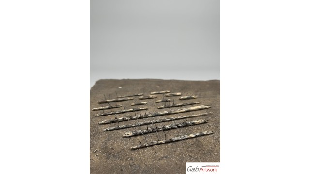 Omgevallen lariksstammen