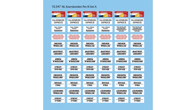 NL2017, Kit, NL Koersborden per. III set A