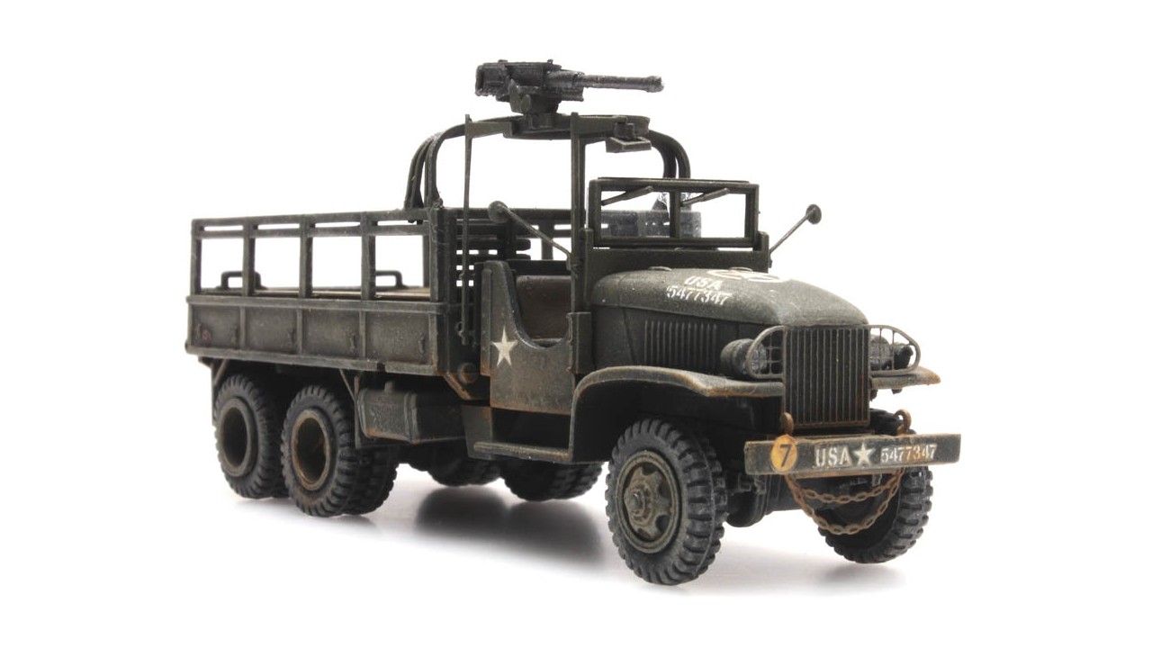 US GMC 353 open cab cargo/1machine gun