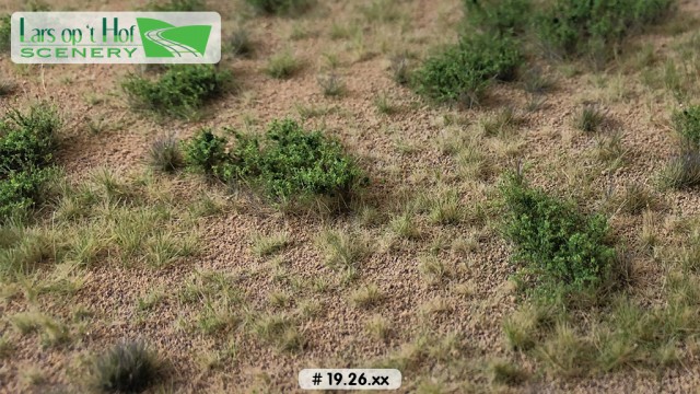 Woestijn met struiken - type 1, 29 x 38 cm