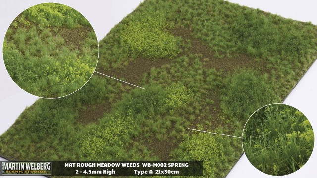 Rough Meadow Weeds Spring A – mat 30*21 cm