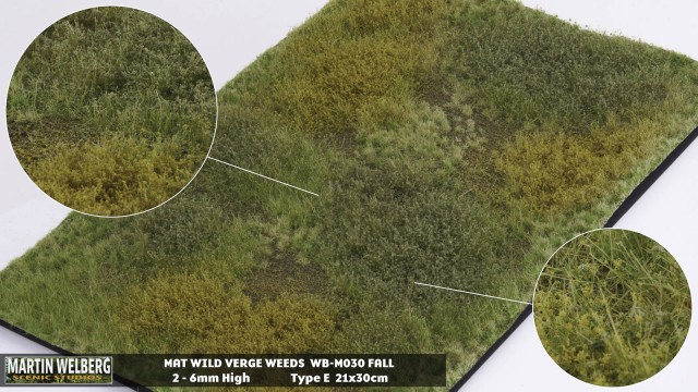 Wild Verge Weeds type E fall – mat 30*21 cm