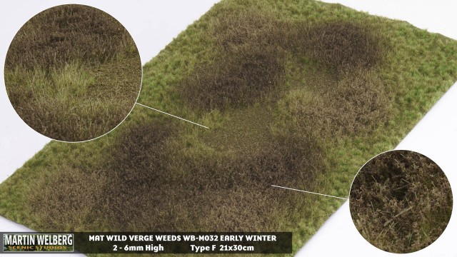 Wild Verge Weeds Winter 1 type F – mat 30*21 cm
