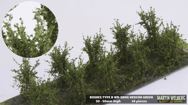 Bushes type B medium green  – package 10 pcs.