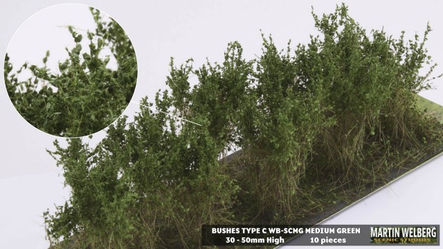 Bushes type C medium green – package 10 pcs
