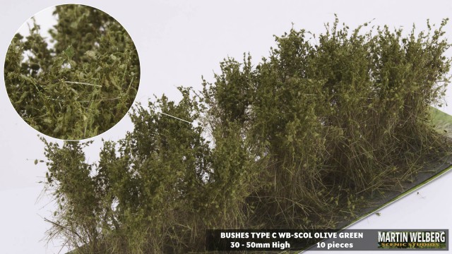 Bushes type C olive green – package 10 pcs