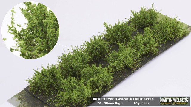 Bushes type D light green – package 10 pcs.