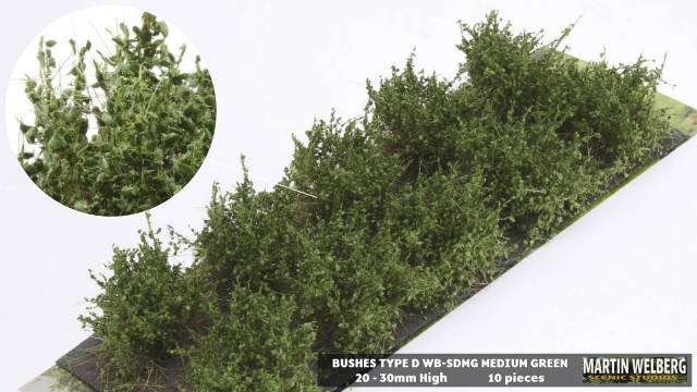 Bushes type D medium green – package 10 pcs.