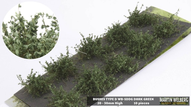 Bushes type D dark green – package 10 pcs.