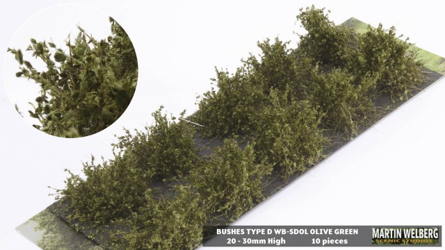 Bushes type D olive green – package 10 pcs.