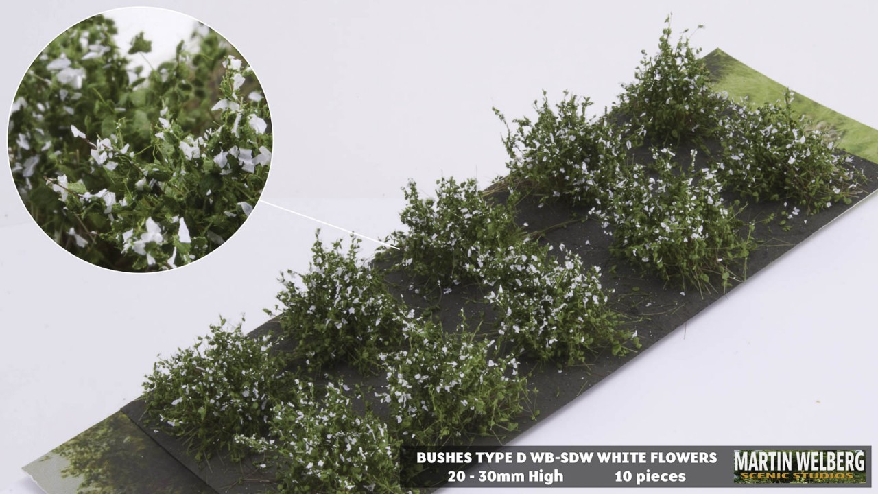 Bushes type D white – package 10 pcs.