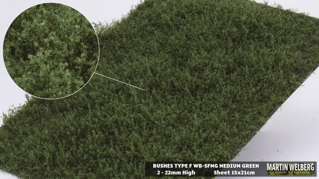 Bushes type F Medium Green – package 21x15