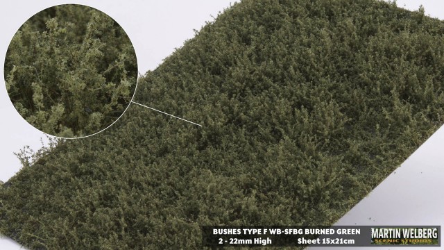 Bushes type F Burned Green – package 21x15