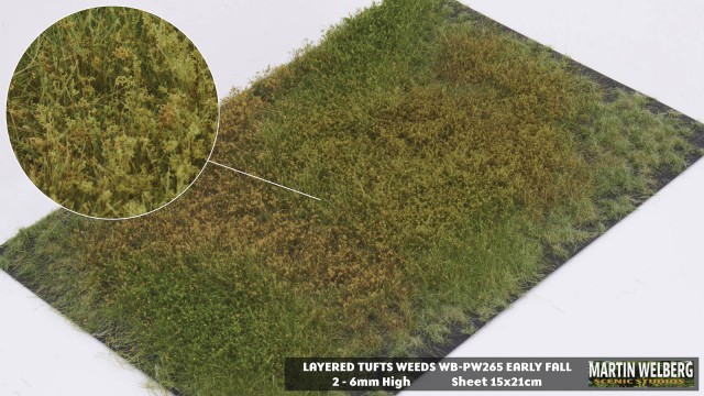 Gelaagde pollen Gras 2-6mm gouden  - 15x21cm